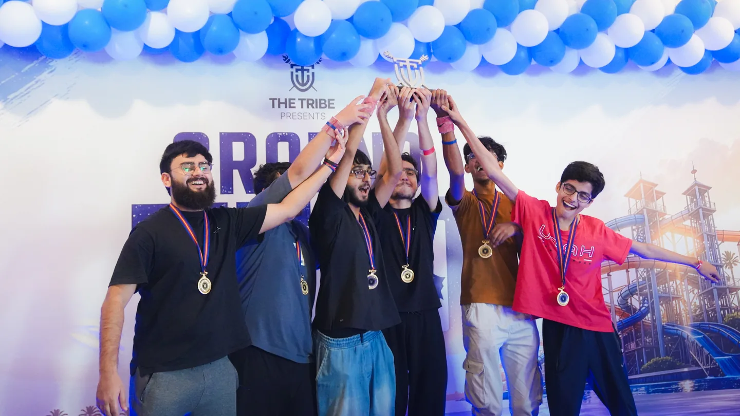 Red Rampage celebrating together with the Ground Zero trophy held high.